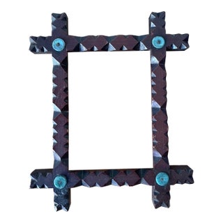 Vintage Boho Tramp Art Frame For Sale