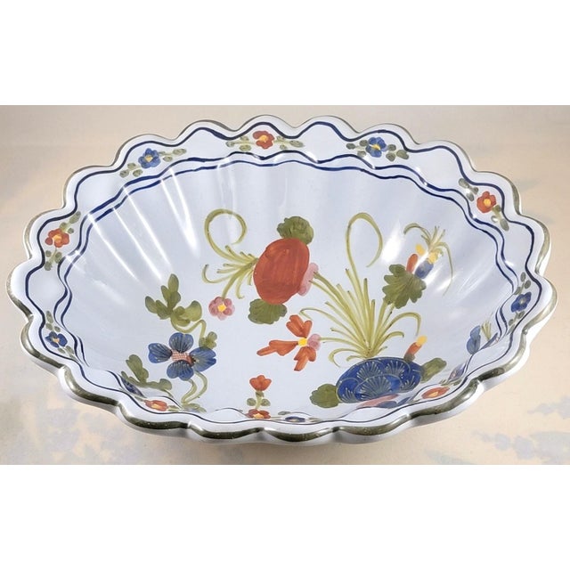The Faenza Garofano (Blue Carnation) pattern is a highly collectible, traditional Italian majolica. Pieces marked with AMM...