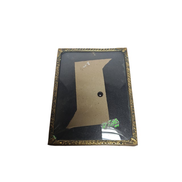 Goldenrod Vintage Art Deco Frame, Belgium, 1950s For Sale - Image 8 of 10