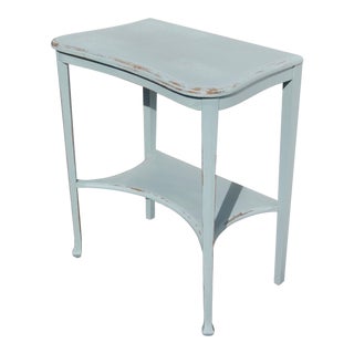 Painted & Distressed Accent Table For Sale