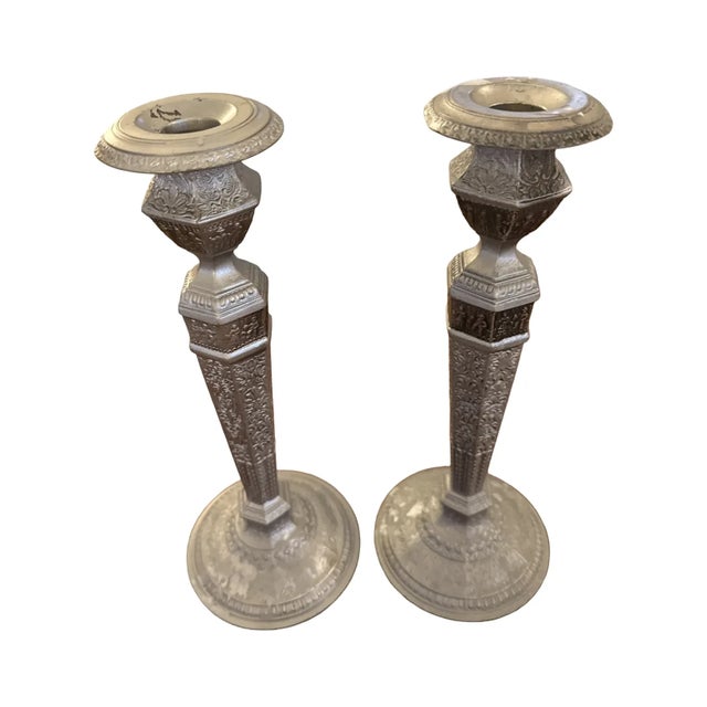This is a beautiful matched pair of antique candlesticks by Derby Silver Company, pattern number 2547. These are classic...