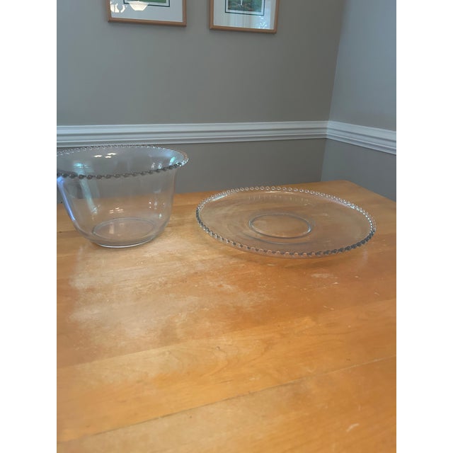 Mid 20th Century Imperial Glass Candlewick Punch Bowl and Underplate Set For Sale In Greensboro - Image 6 of 6