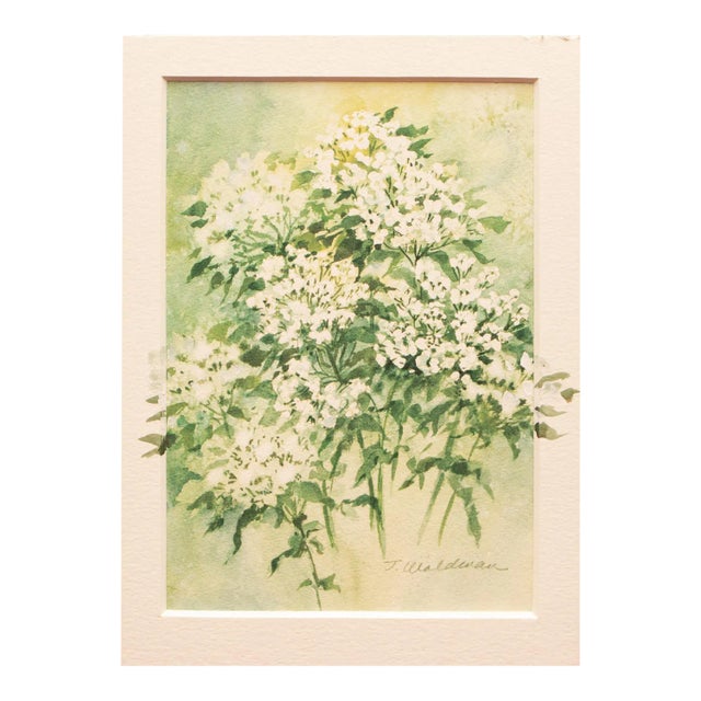"Flowers" by Joy Waldman, Cottage Style Watercolor Painting Chairish