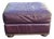 Late 20th Century Robinson and Robinson Furniture Rustic Top Grain Leather Burgundy Ottoman For Sale