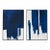 Oversized Rh General Public Koen Lybaert “Almost Blue” Framed Abstract Artworks - a Pair For Sale