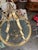1980s Monumental 4-Foot Hollywood Regency Brass & Beveled Glass 6-Light Cylinder Foyer Chandelier For Sale - Image 4 of 4