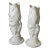 19th Century Victorian Royal Copenhagen Style Parian Ware Porcelain Hand Vases- a Pair For Sale