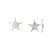 Late 20th-Century 18k White Gold Invisibly Set Star Earrings, A Pair For Sale - Image 4 of 5