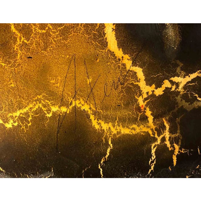 The work is entitled 'Scorci d'infinito black border n.7' and is part of the 'Scorci di infinito' series measuring 80 × 60...