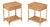 French Riviera Nightstands in Bamboo, Rattan and Brass, Italy, 1970s, Set of 2 For Sale