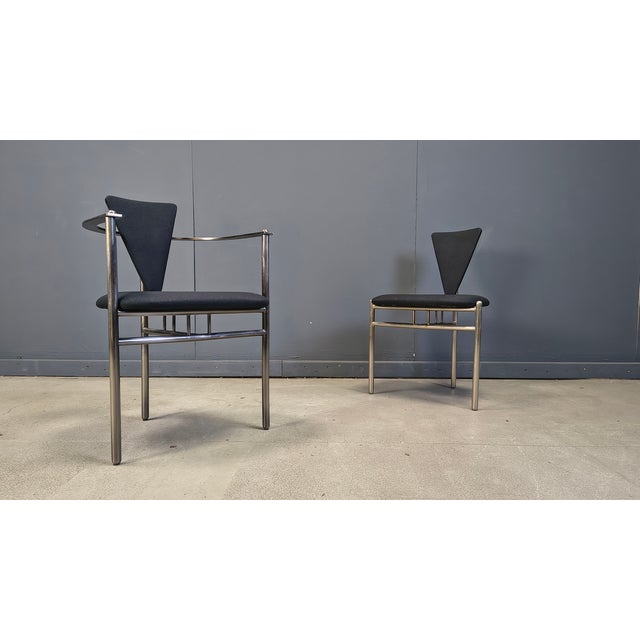 1980s Postmodern Dining Chairs from Belgo Chrom, 1980s, Set of 10 For Sale - Image 5 of 10