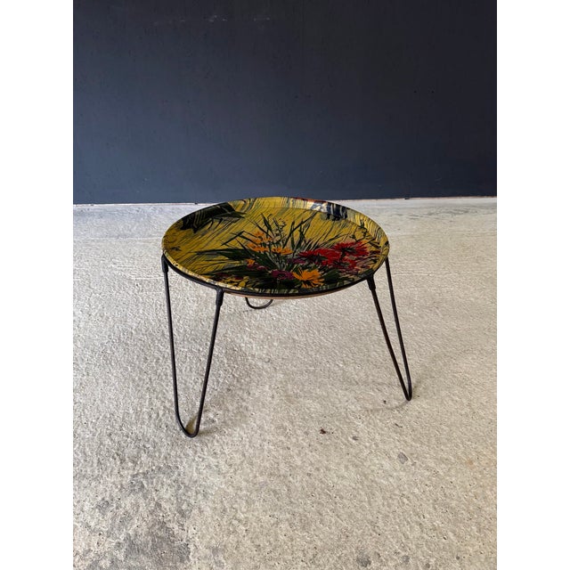 1950s Vintage French Tripod Tray Side Table, 1950s For Sale - Image 5 of 16