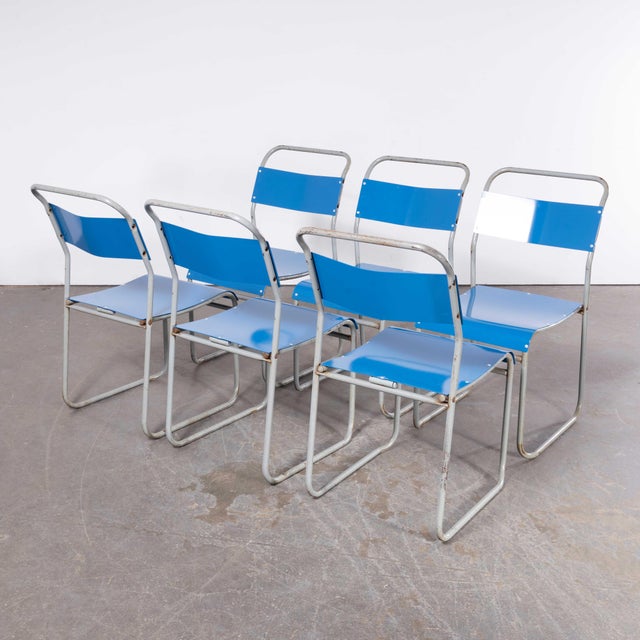 Tubular Metal Outdoor Dining Chairs from Pel Cox, 1950s, Set of 4 For Sale - Image 18 of 18