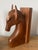 1960s Vintage Hand-Carved Wooden Horse Head Bookends-a Pair For Sale In Houston - Image 6 of 12