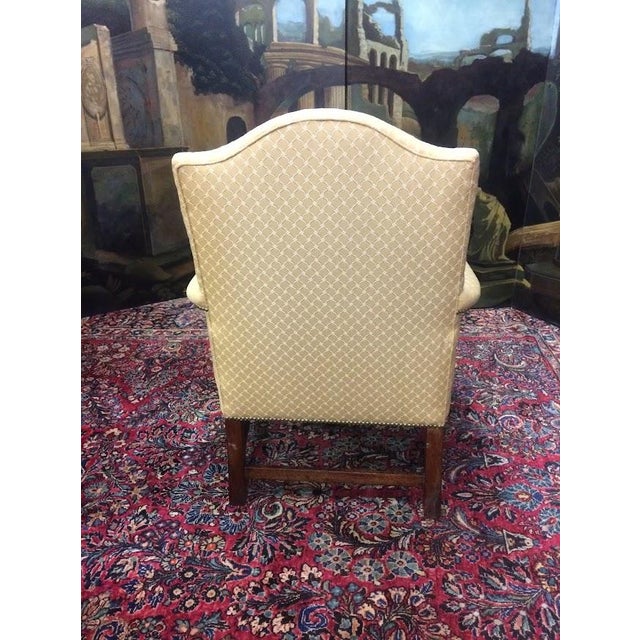 Vintage Arm Chair, Accent Chair, Gold Upholstery For Sale - Image 14 of 14