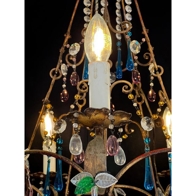 Bette Davis Fruits Murano Chandelier, 1950s For Sale - Image 15 of 17