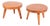 Mid-Century Small Tables in Larch Wood, Czech, 1950s, Set of 2 For Sale