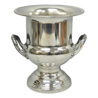 Vintage Leonard Silver Plated Trophy Cup Urn Champagne Chiller Bar Ice Bucket For Sale