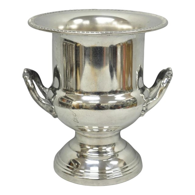 Vintage Leonard Silver Plated Trophy Cup Urn Champagne Chiller Bar Ice Bucket For Sale