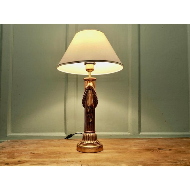 Large Italian Corinthian Column Table Lamp This is a very attractive piece, the lamp has a single fluted plaster column...