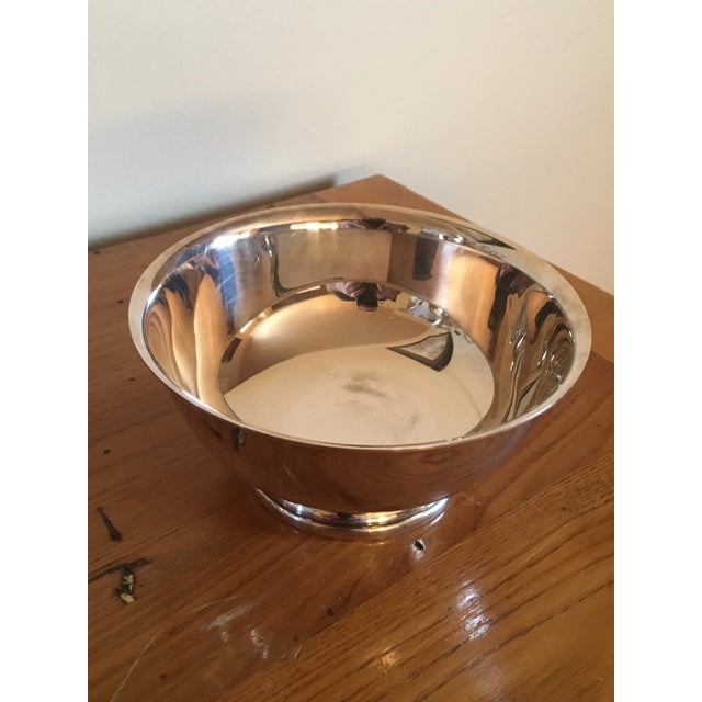 Gorham Mid-Century Gorham Silver Plated Paul Revere Inspired Bowl For Sale - Image 4 of 11
