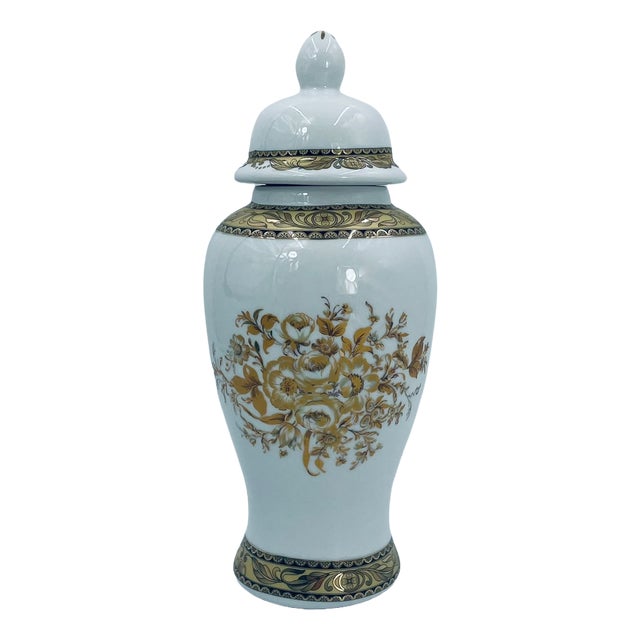 Vintage Amphora Porcelain Vase with Lid, 1975 For Sale