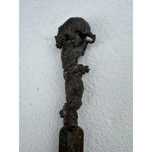Antique Paper Cutter or Letter Opener in Bronze by Christophe Fratin For Sale - Image 5 of 8