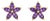 Amethyst Flower Stud Earrings, Floral Style February Birthstone Studs - A Pair For Sale