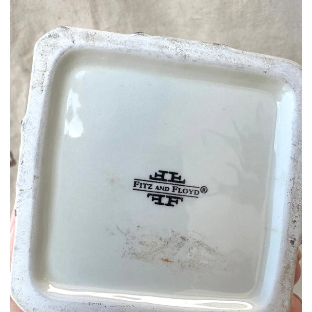 Ceramic Fitz and Floyd Flower Trinket Box For Sale - Image 7 of 7