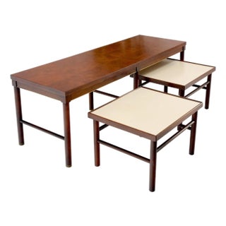 Set of 3 Mid Century Modern Nesting Coffee Side End Occasional Tables MINT! For Sale