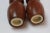 Mid-Century Modern Teak Owl Salt and Pepper Shakers With Jeweled Eyes For Sale - Image 9 of 10