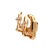 1980s Italian 14k Gold Green Tourmaline & Diamond Earrings, Pair For Sale - Image 4 of 9