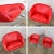 Late 20th Century MCM Swivel Bucket Chairs New Red Vinyl Faux Leather & Chrome X Base by Shelby Williams For Sale - Image 11 of 13