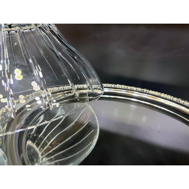 Handmade Brass and Glass Cake Stand with Lid For Sale - Image 6 of 11