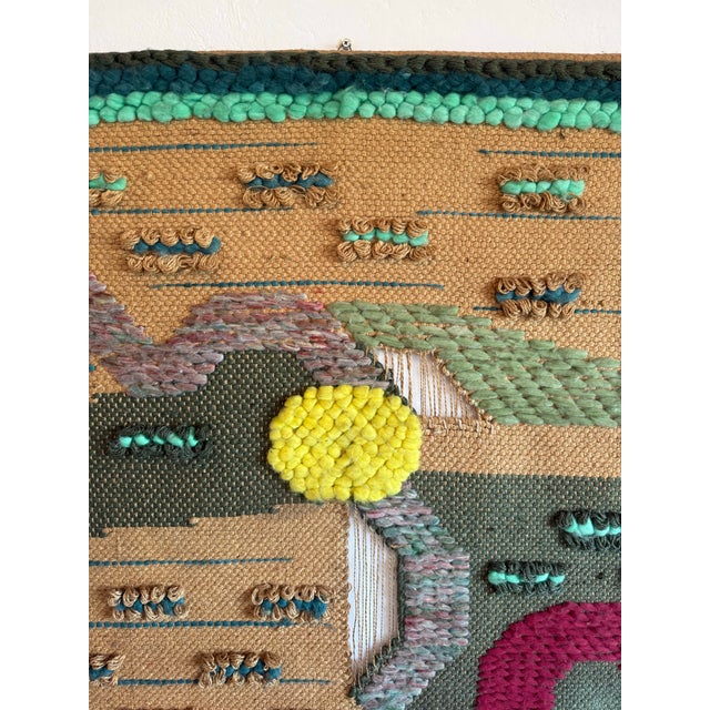 Textile Brazilian Modern Natural Fiber Wall Art Tapestry, 1980s For Sale - Image 7 of 12