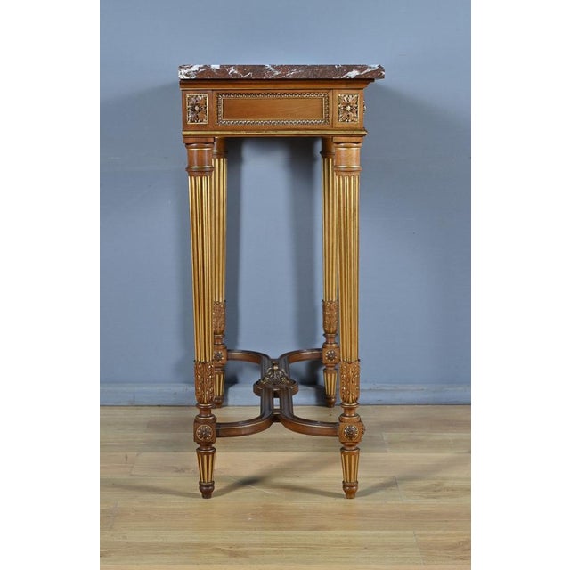 Louis XVI Style Mahogany Console Table, Late 19th Century For Sale - Image 17 of 18