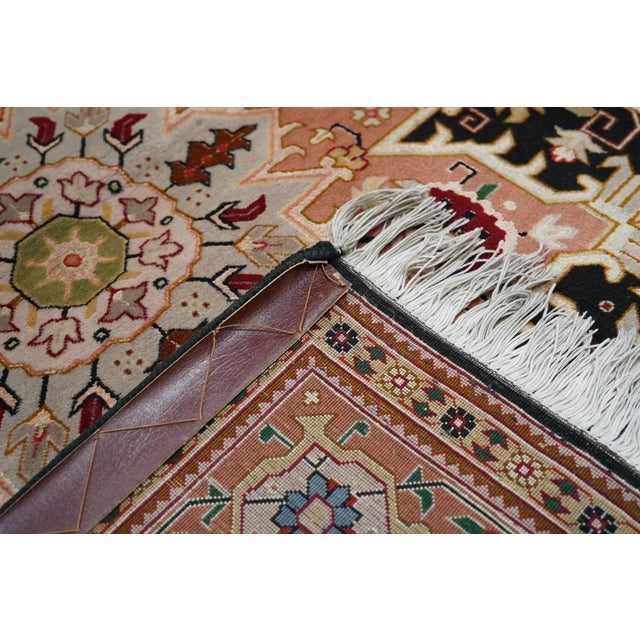 Extremely Fine Persian Tabriz Wool & Silk Rug 5'0" X 6'0" For Sale - Image 10 of 10