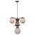 Czech Art Deco Nickel Chandelier with Rose Opaline Glass Globes, 1930s For Sale - Image 15 of 15