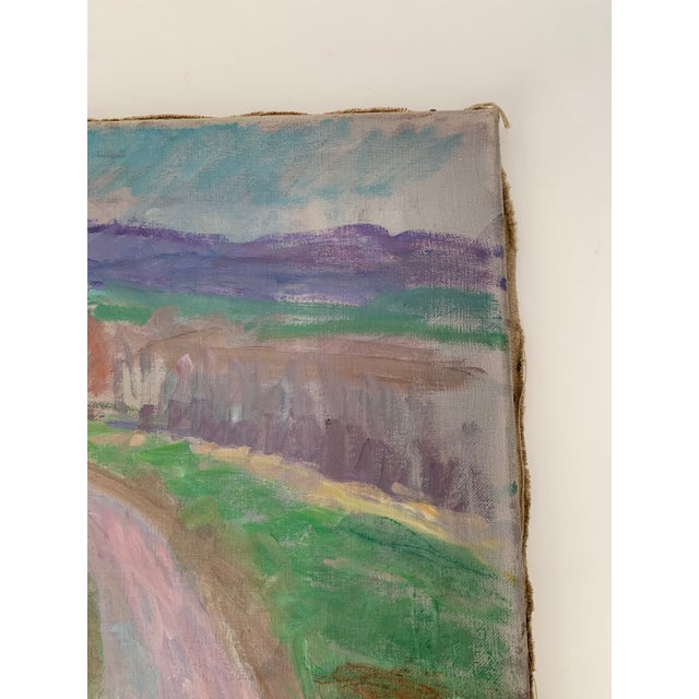 1960s 1960s Kaspar Ilg Oil on Canvas Landscape Painting For Sale - Image 5 of 10