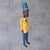 Vintage African Hand Carved Wood Colon Statue Gentleman Figure Yellow Suit 19" For Sale - Image 4 of 10