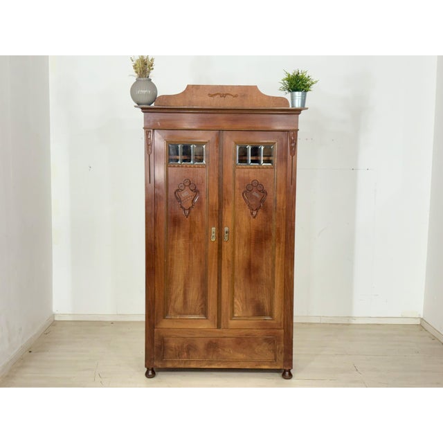 Gründerzeit Wooden Wardrobe, 1900s For Sale - Image 11 of 11
