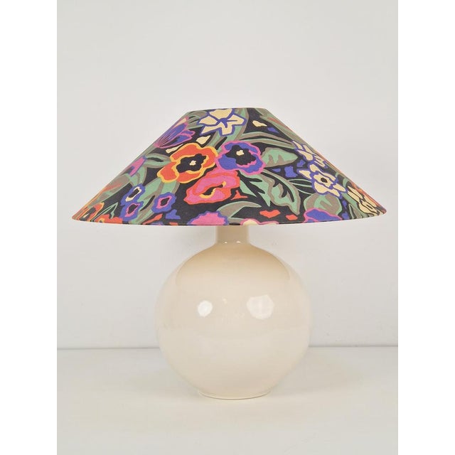 Vintage White Ceramic Sphere Table Lamp, 1970s For Sale - Image 6 of 12