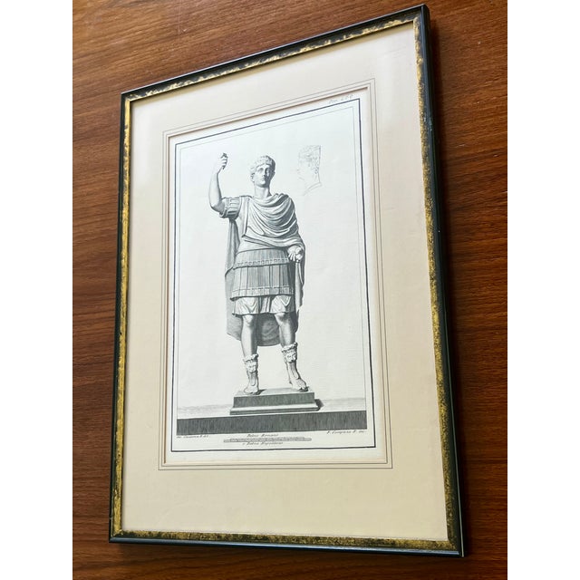18th Century Pair of Original Etchings of Ancient Roman Statues,18th Century Attributed to Pietro and Ferdinando Campana For Sale - Image 5 of 18