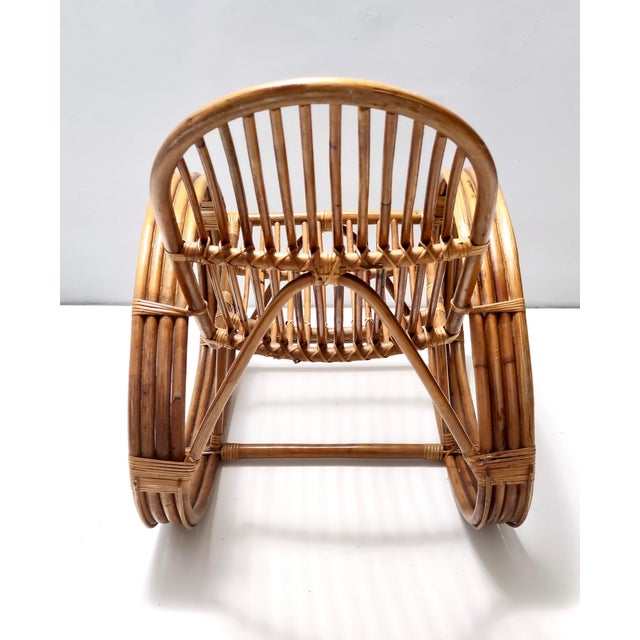 Wood Vintage Bamboo Rocking Chair, 1970s For Sale - Image 7 of 11