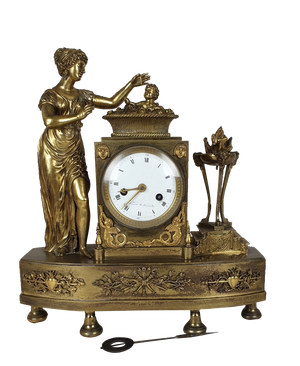 Bronze Clock Depicting the Birth of the King of Rome, 19th Century