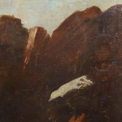 Landscape with Holy Hermit, Oil on Canvas For Sale - Image 6 of 11