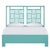 Finn Standard Bed Queen - Turquoise For Sale - Image 12 of 12