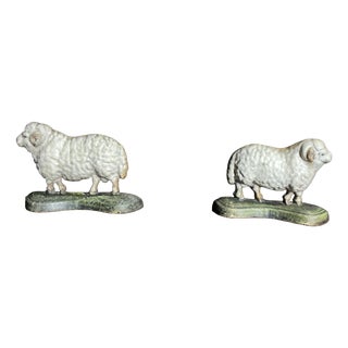 Victorian Cast Iron Sheep, 1890, Set of 2 For Sale