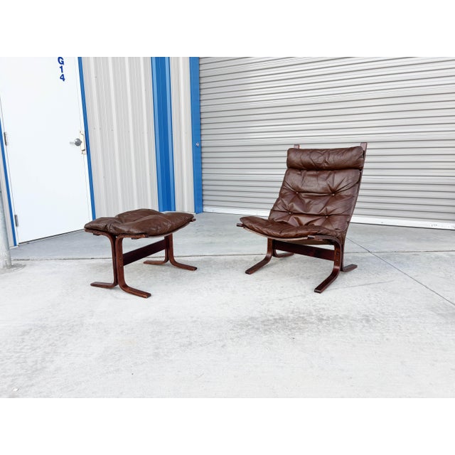 Ingmar Relling 1960s Danish Modern "Siesta" Lounge Chair and Ottoman Attributed to Westnofa For Sale - Image 4 of 16