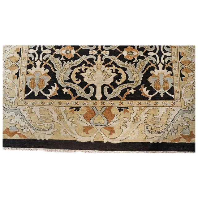 Early 21st Century Afghan Sultanabad Masters Wool 8x10 Ivory, Tan & Black Handmade Area Rug #9902743 For Sale - Image 5 of 7
